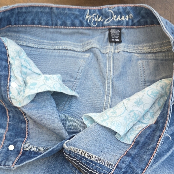 Ariya Blue Skinny Jeans Western Fancy with Stretch Denim 15 - Picture 11 of 13